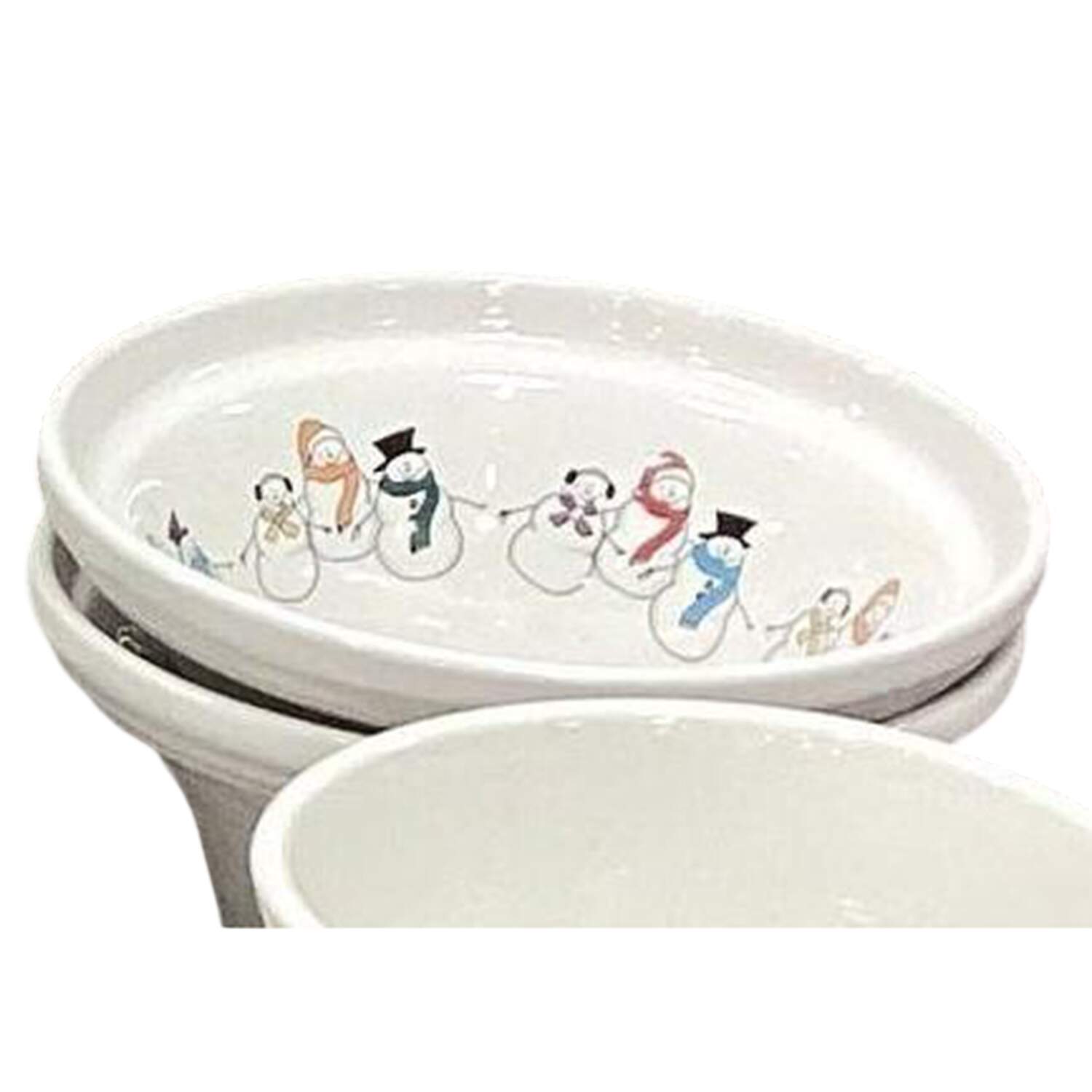 Fiesta Snowmen Hostess Bowl by Homer Laughlin -1