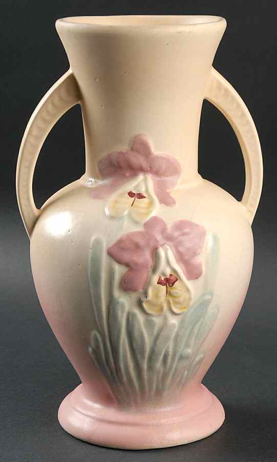 Orchid Pink Ivory 10" Vase by Hull-1