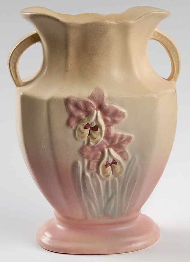 Orchid Pink Ivory 8" Vase by Hull-1