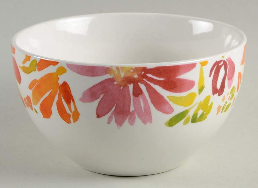 Watercolor Floral Soup/Cereal Bowl by Home-1