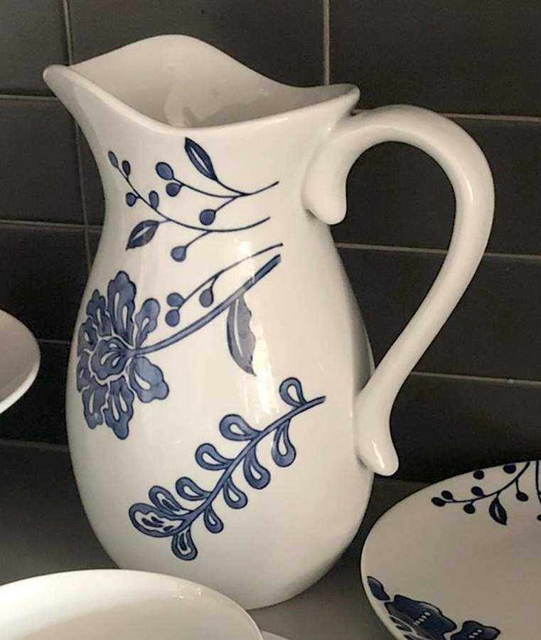Blue and White Pitcher by Home-1