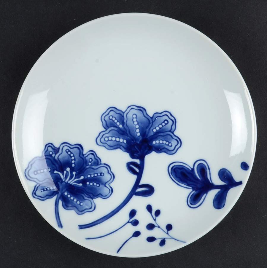 Blue and White Bread & Butter Plate by Home-1