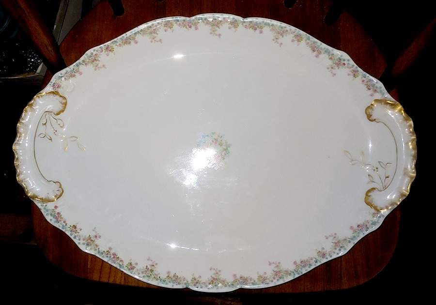 Schleiger 610-3 15" Oval Serving Platter by Haviland-1
