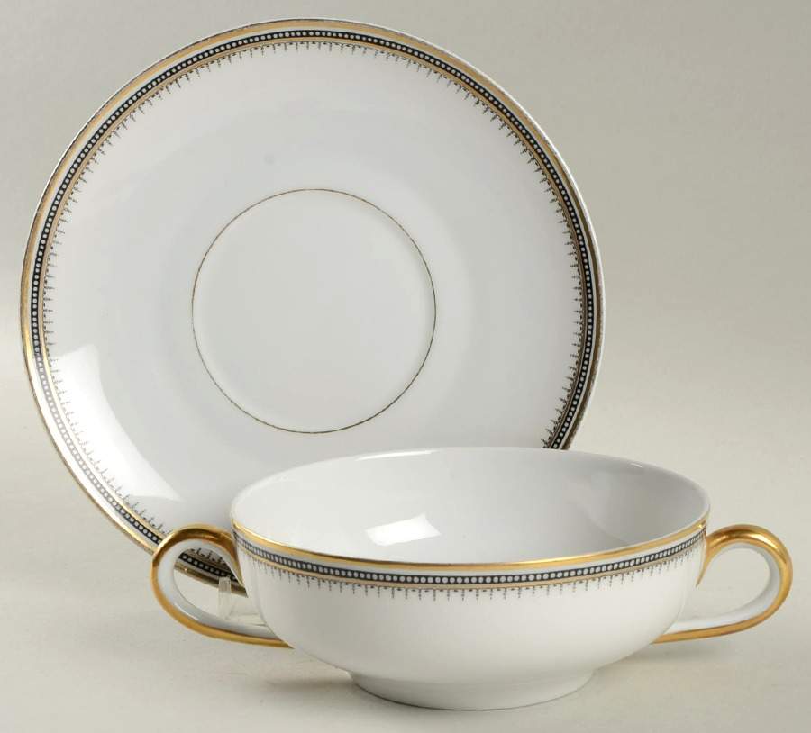 HC1214 Flat Cream Soup Bowl & Saucer Set by Heinrich - H&C-1