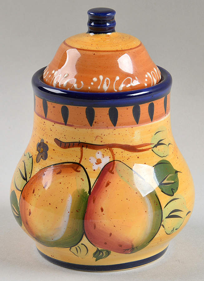 Mediterranean Pear Sugar Bowl & Lid by Heritage Mint-1