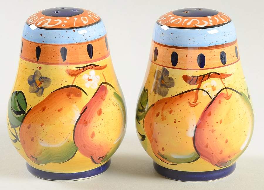 Mediterranean Pear Salt & Pepper Set by Heritage Mint-1