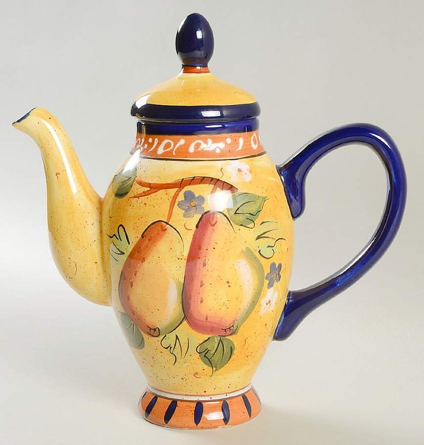 Mediterranean Pear Coffee Pot & Lid by Heritage Mint-1