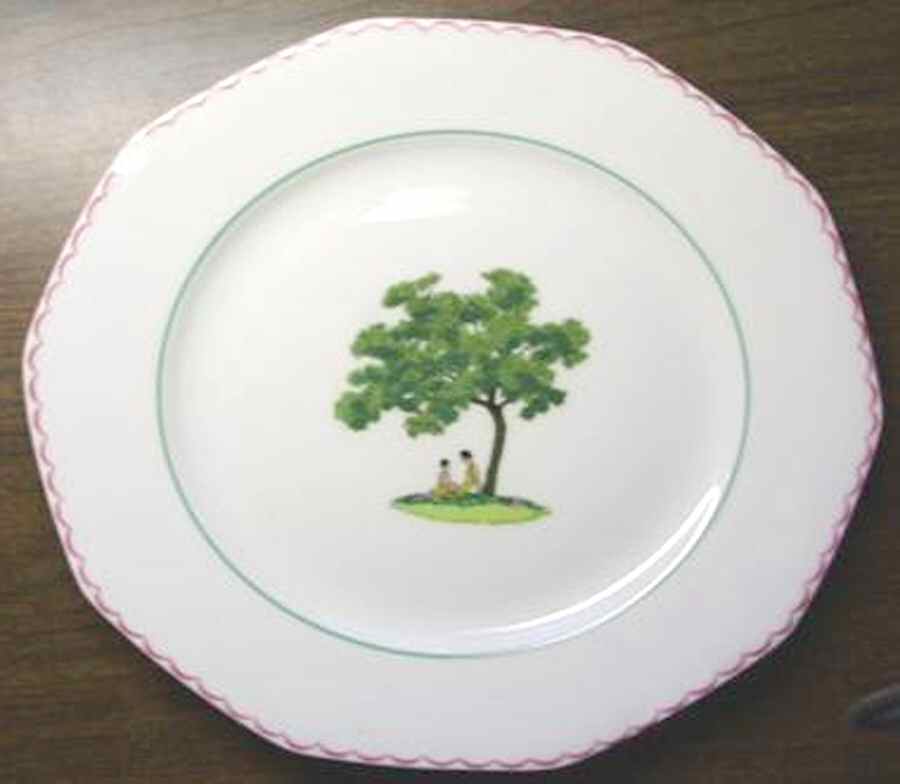 Green Tree Dinner Plate by Haviland-1