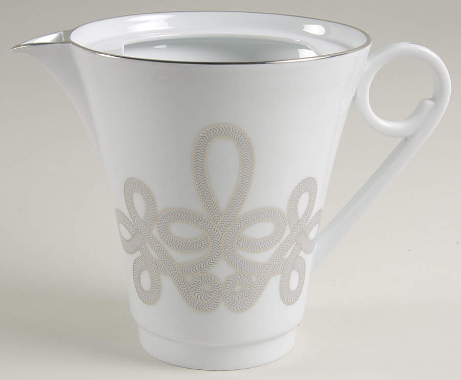 Brandebourg Platinum Tea/Coffee Pot No Lid by Haviland-1