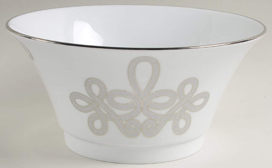 Brandebourg Platinum 10" Large Salad Serving Bowl by Haviland-1