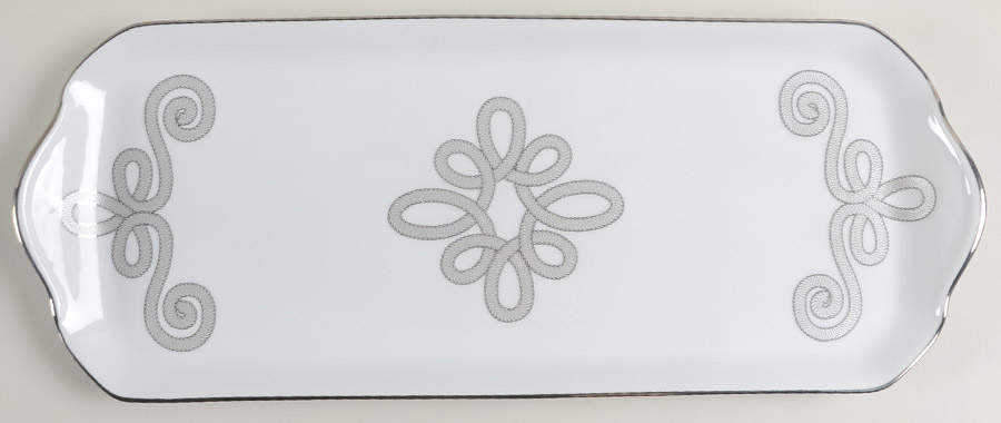 Brandebourg Platinum 15" Oblong Cake Plate by Haviland-1
