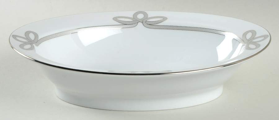 Brandebourg Platinum 9" Oval Vegetable Bowl by Haviland-1