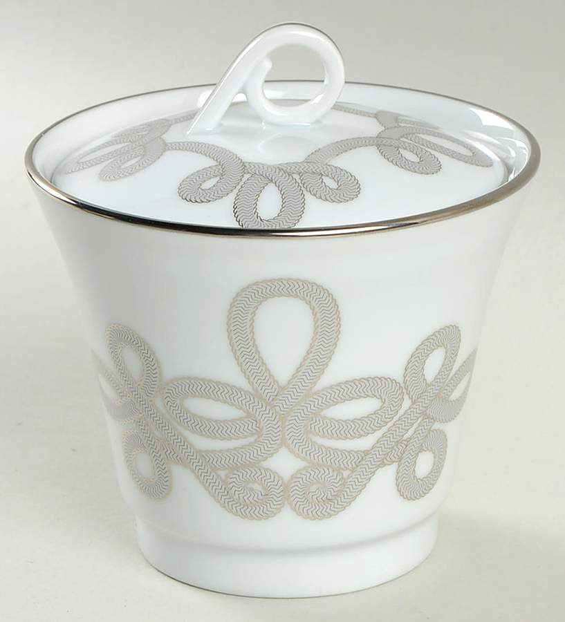 Brandebourg Platinum Sugar Bowl & Lid by Haviland-1