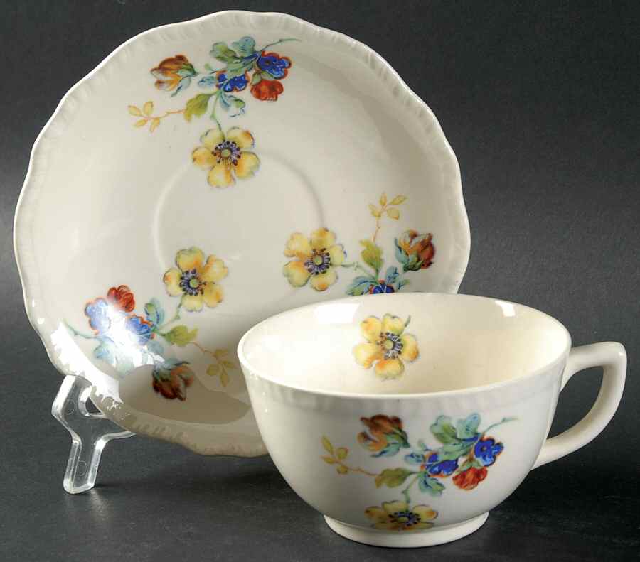 HLC2639 Footed Cup & Saucer Set by Homer Laughlin -1