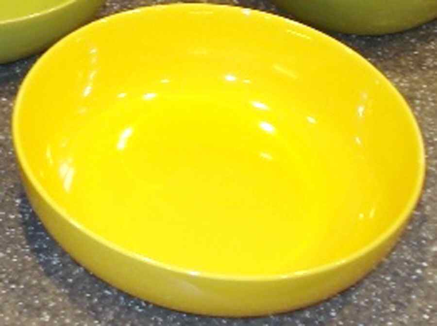 Malibu Modern Yellow 8" Round Vegetable Bowl by Hollydale-1