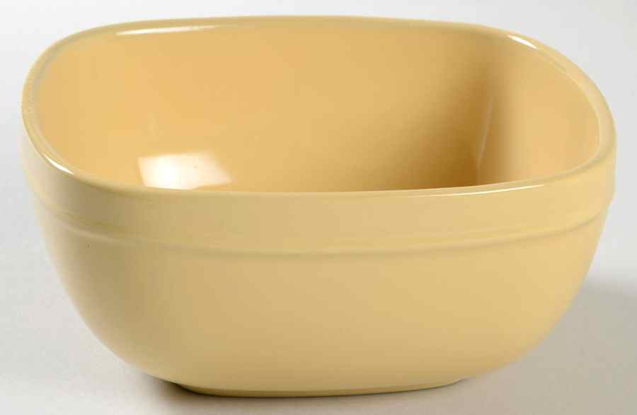 Canopy Straw Yellow (Square) Soup/Cereal Bowl by Home Trends-1