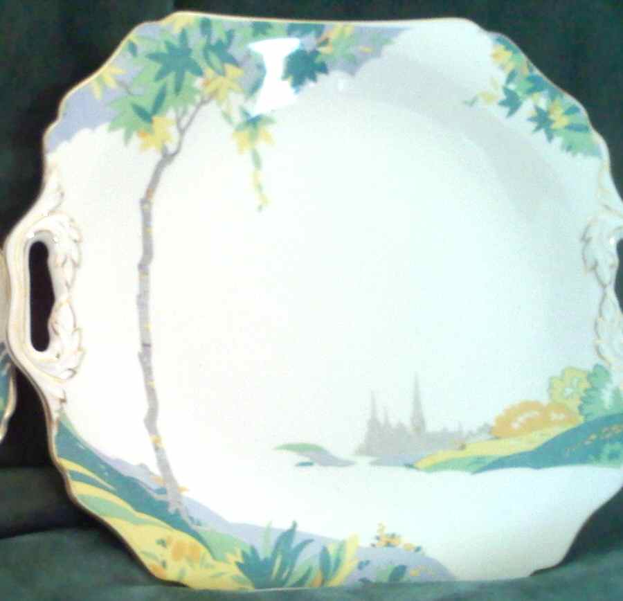 HUG4 Square Handled Cake Plate by Thomas Hughes & Sons-1