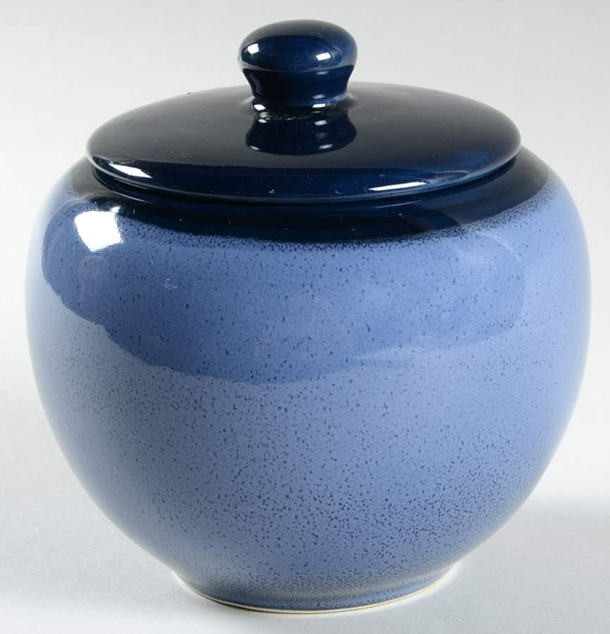 HTS24 Blue Sugar Bowl & Lid by Home Trends-1
