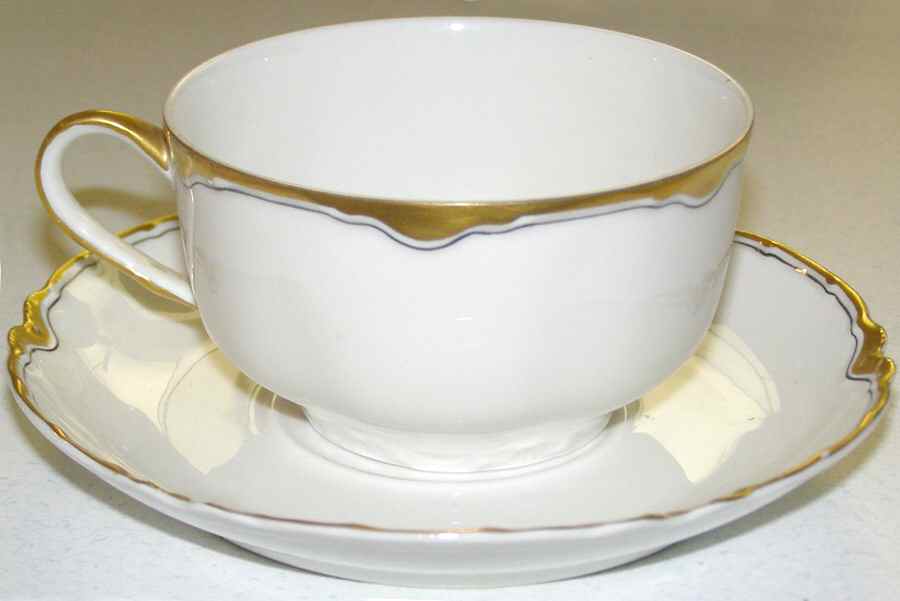 H4210 Footed Cup & Saucer Set by Haviland-1