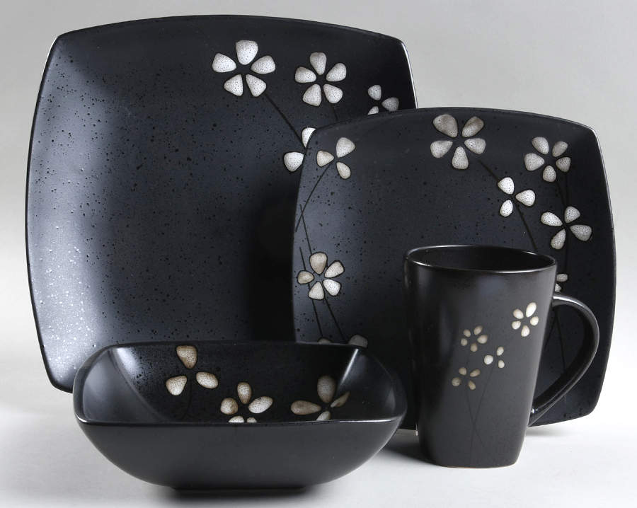 Sylvan Sprigs 4 Piece Place Setting by Home Trends-1