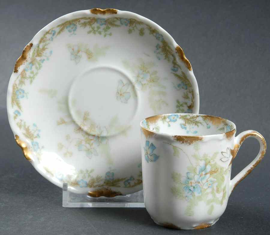 Schleiger 52-11 Flat Demitasse Cup & Saucer Set by Haviland-1