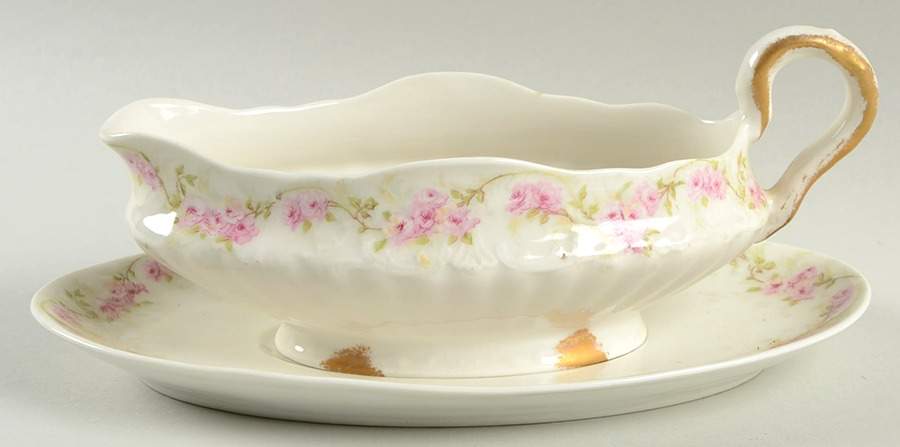 Schleiger 1098-2 Gravy Boat & Underplate by Haviland-1