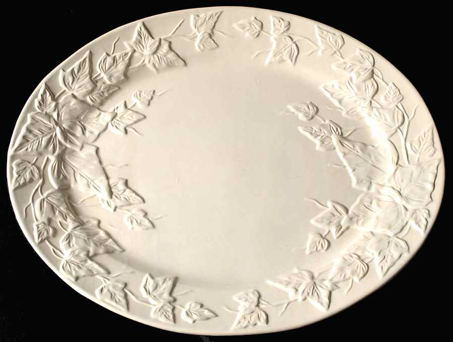 Embossed Ivy 18" Oval Serving Platter by Himark-1