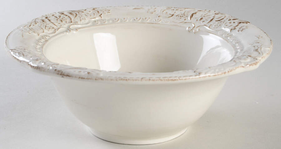 Antique Baroque Beige 8" Round Serving Bowl by Home Essentials-1