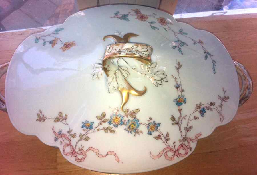 Schleiger 672-7 Lid for Oval Vegetable by Haviland-1