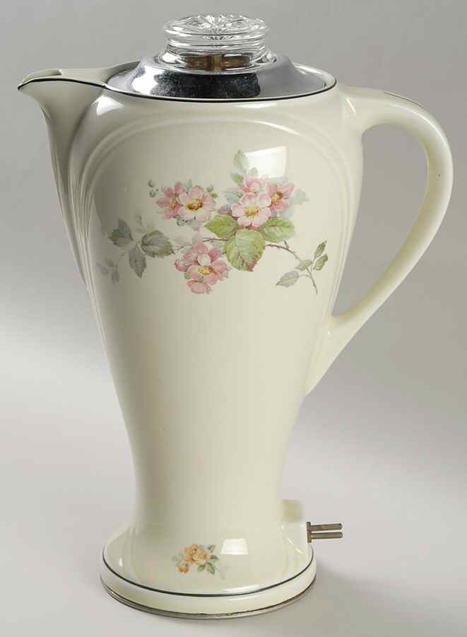 Apple Blossom Electric Percolator by Hall-1