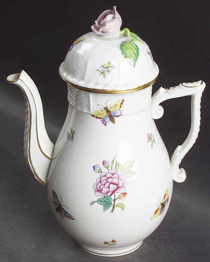 Victoria Small Coffee Pot & Lid by Herend-1