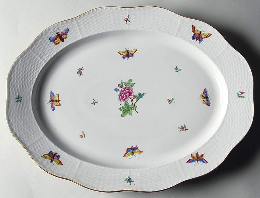 Victoria 16" Oval Serving Platter by Herend-1