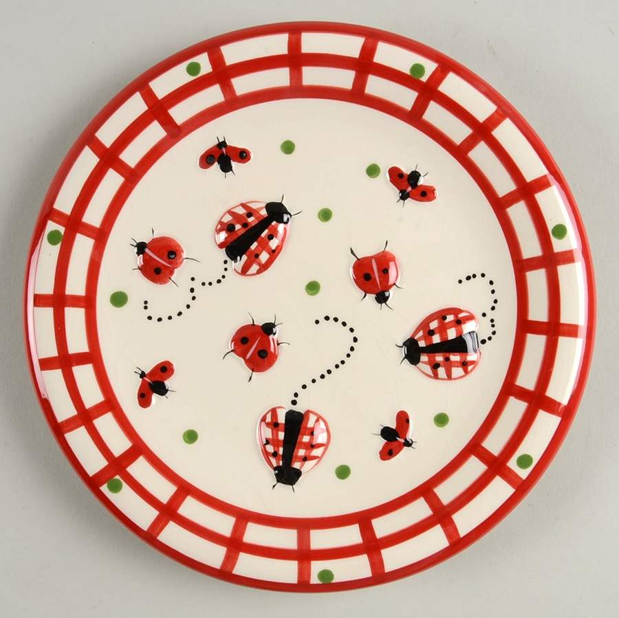 Lady Bug Salad Plate by Hausenware-1