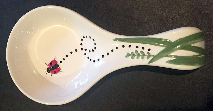 Lady Bug Spoon Rest/Holder (Holds 1 Spoon) by Hausenware-1