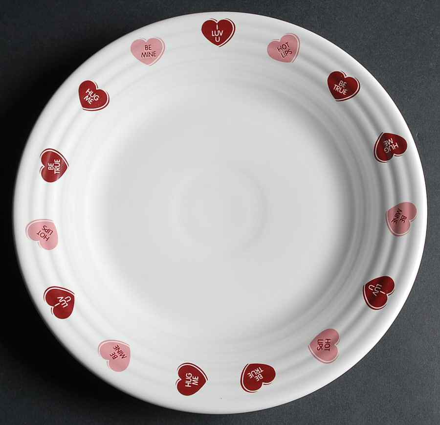 Fiesta Candy Hearts Luncheon Plate by Homer Laughlin -1