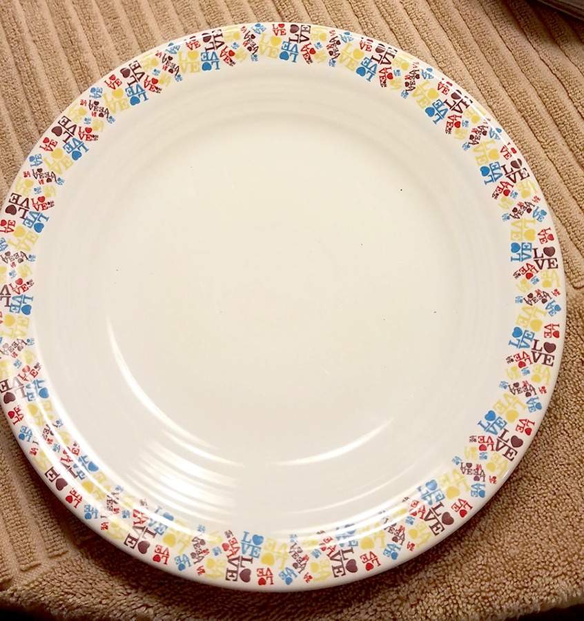 Fiesta Bon Ton True Love Luncheon Plate by Homer Laughlin -1