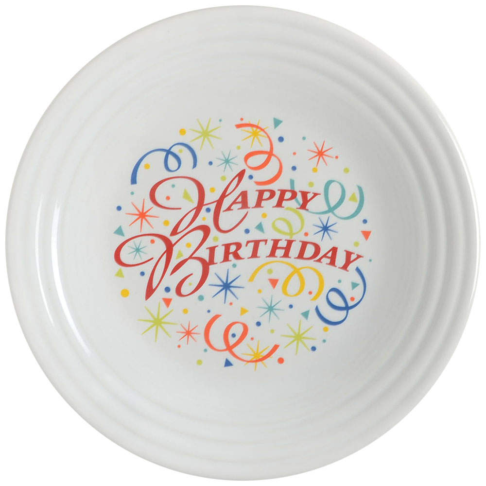 Fiesta Happy Birthday Luncheon Plate by Homer Laughlin -1