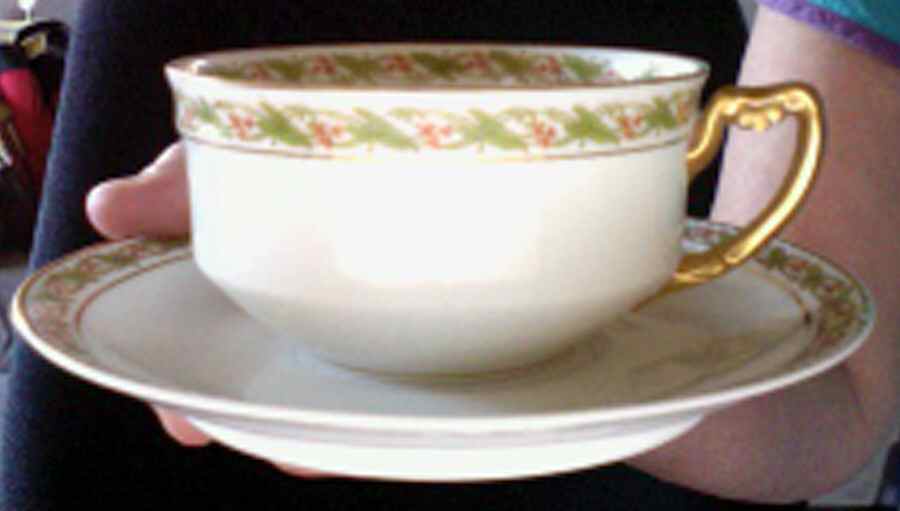 H4244 Flat Cup & Saucer Set by Haviland-1