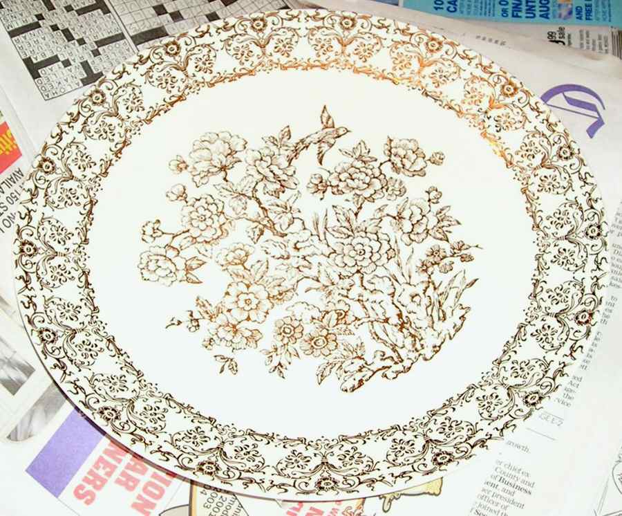 Gold Briar Dinner Plate by Harmony House China-1