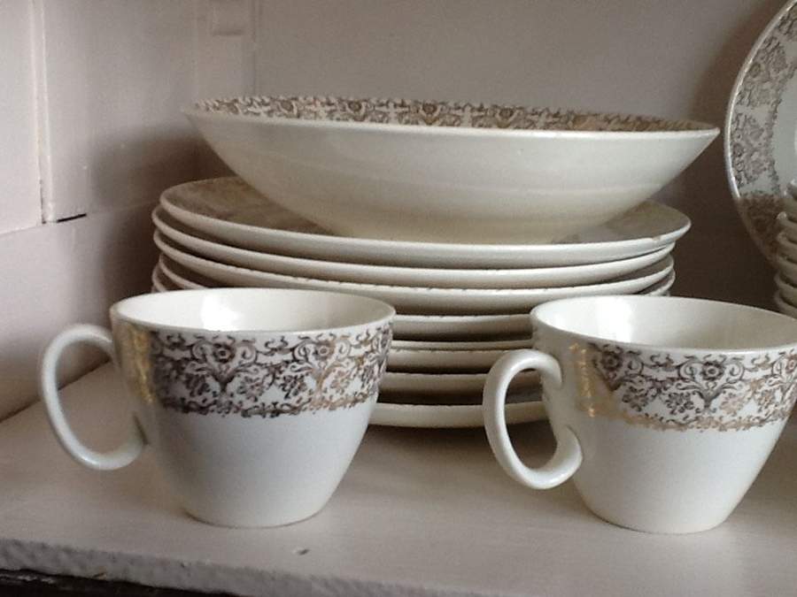 Gold Briar Flat Cup by Harmony House China-1