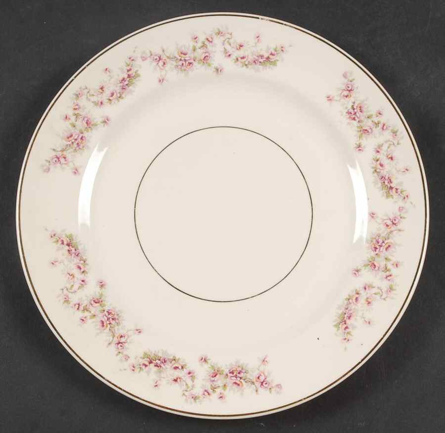 Bridal Rose (Smooth, Bakerite) Dinner Plate by Harker-1