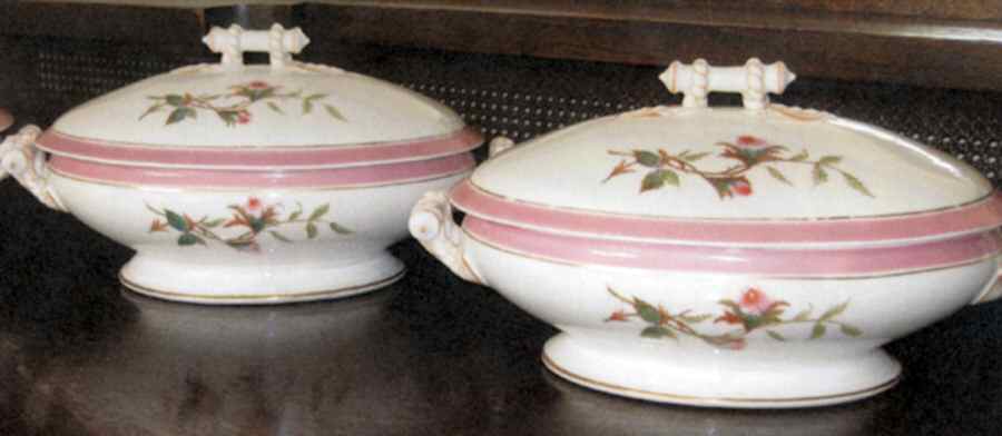 Moss Rose Oval Covered Vegetable by Haviland-1