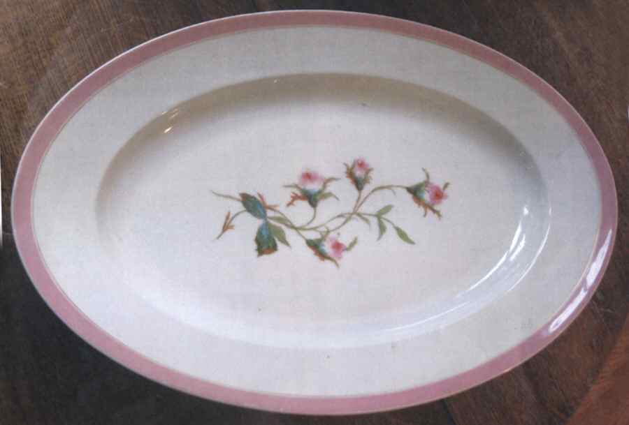 Moss Rose 11" Oval Serving Platter by Haviland-1