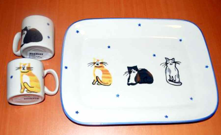 Kitty Kitty 12" Oval Serving Platter by Hartstone-1