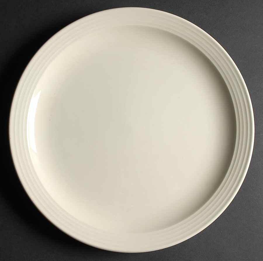 HLC244 Cream 12" Chop Plate (Round Platter) by Homer Laughlin -1