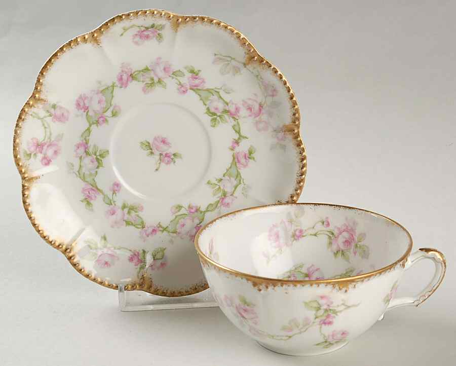 Schleiger 31-3 Flat Cup & Saucer Set by Haviland-1