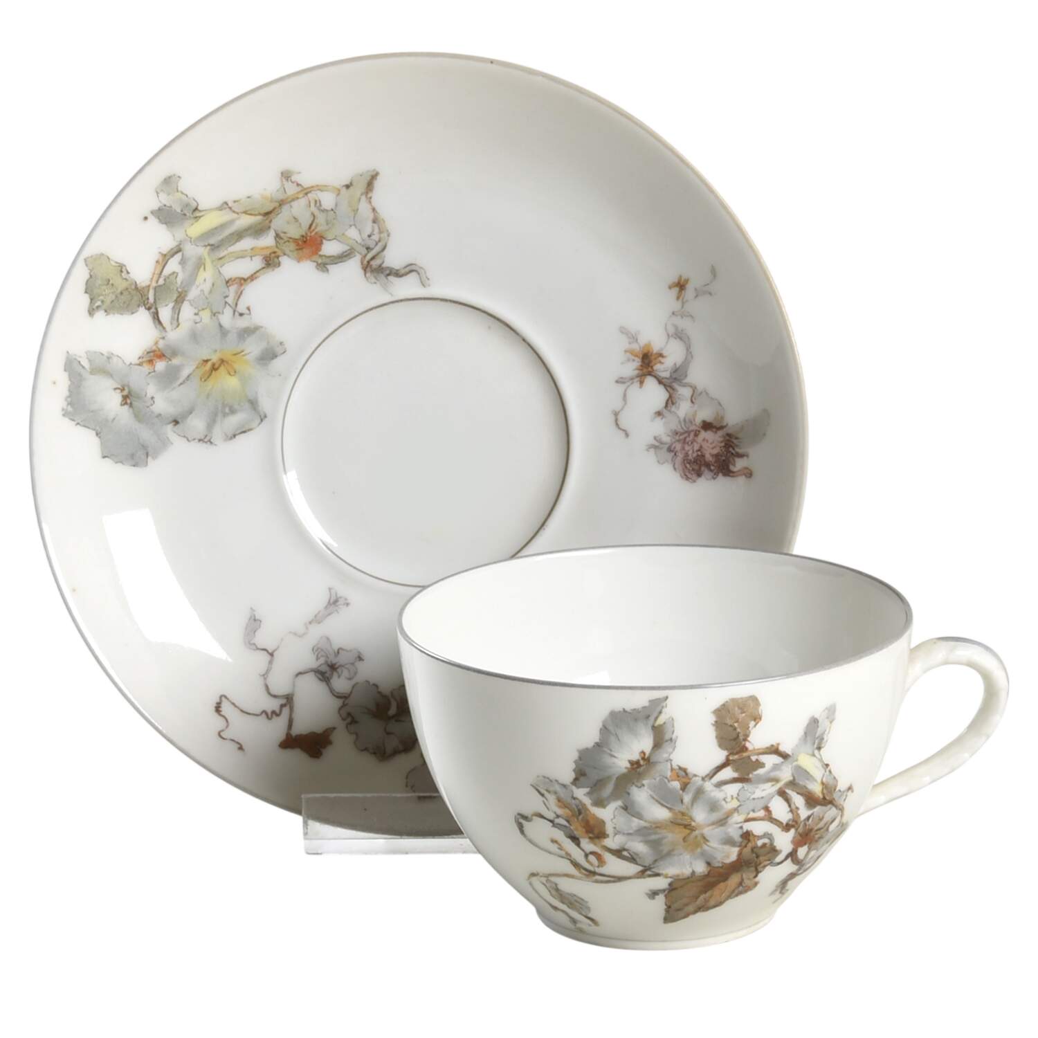 H4254 Flat Cup & Saucer Set by Haviland-1