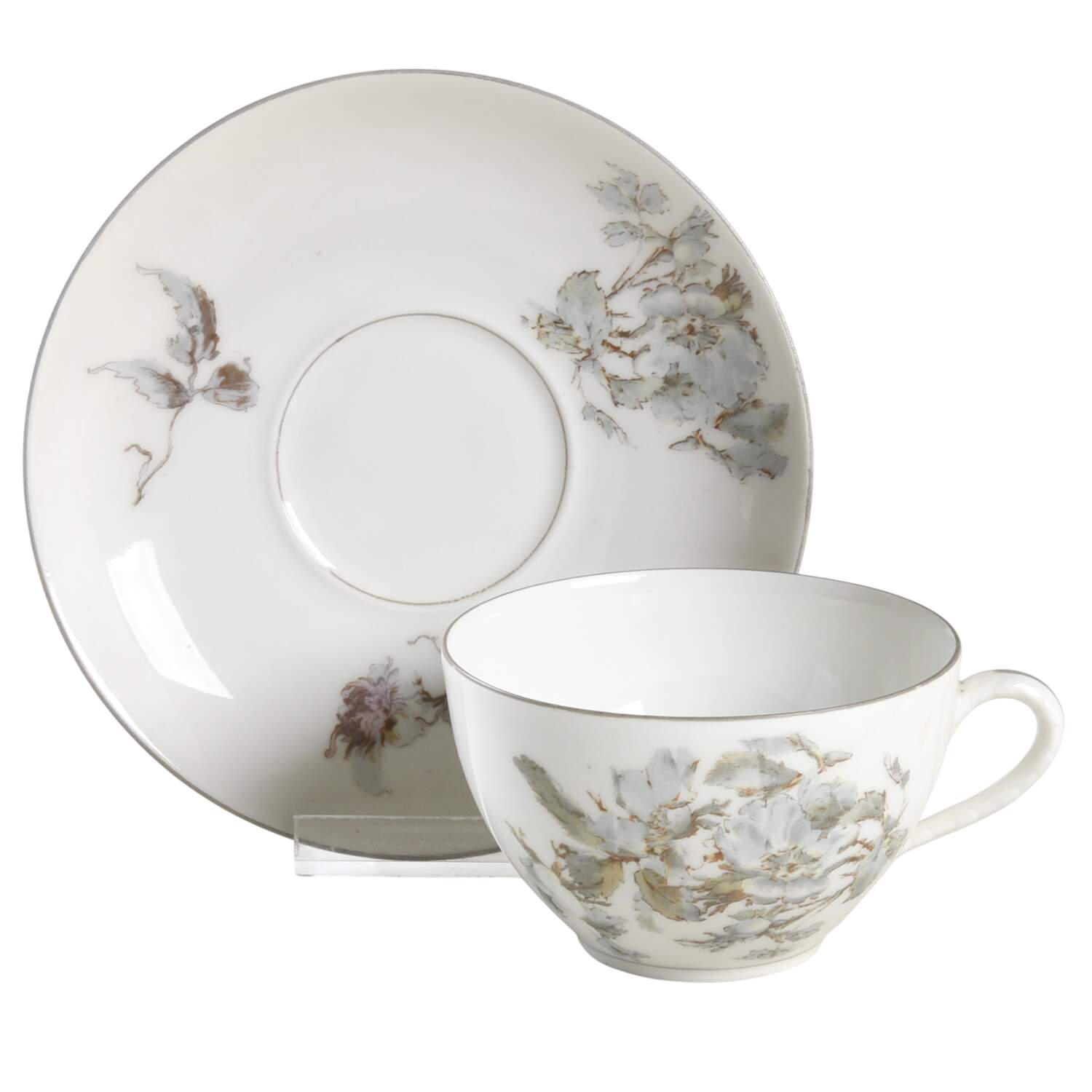 H4254 Flat Cup & Saucer Set by Haviland-1