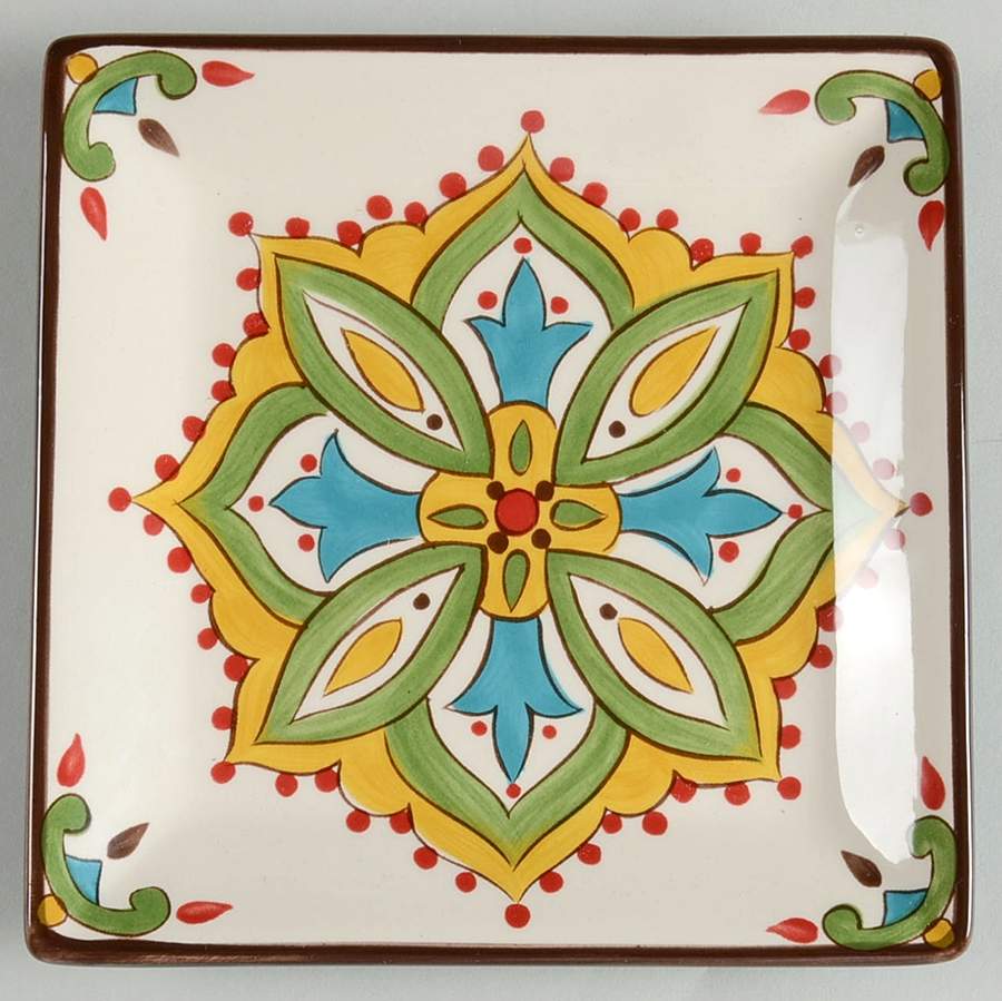 Sofia Square Appetizer Plate by Home Accents-1