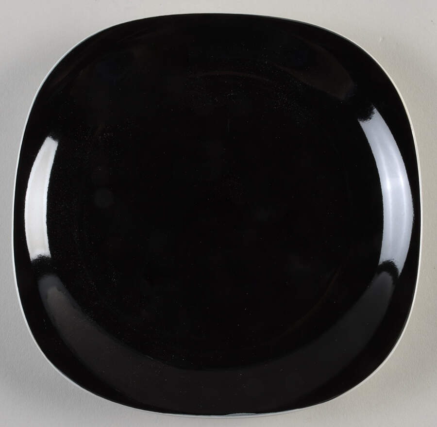 Black Square Salad Plate by Home-1